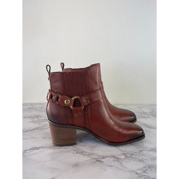 Sam Edelman Women's Dalma Red Ankle Boots Shoes SZ 7 Medium - Picture 5 of 9